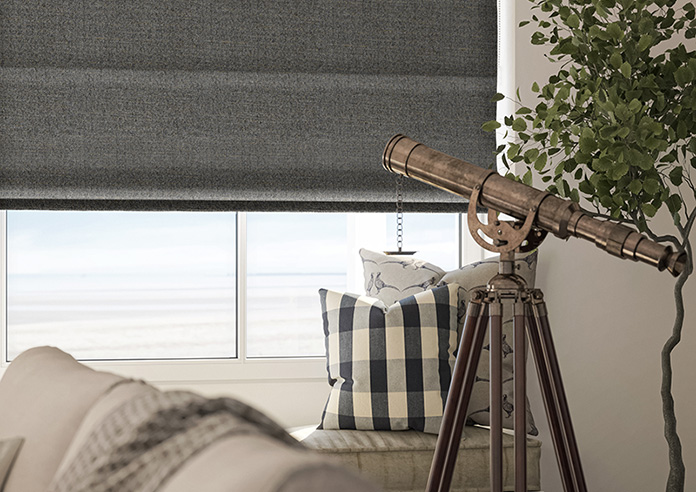 Jakarta, Mafic Grey - Motorised Roman Blind - Image 5